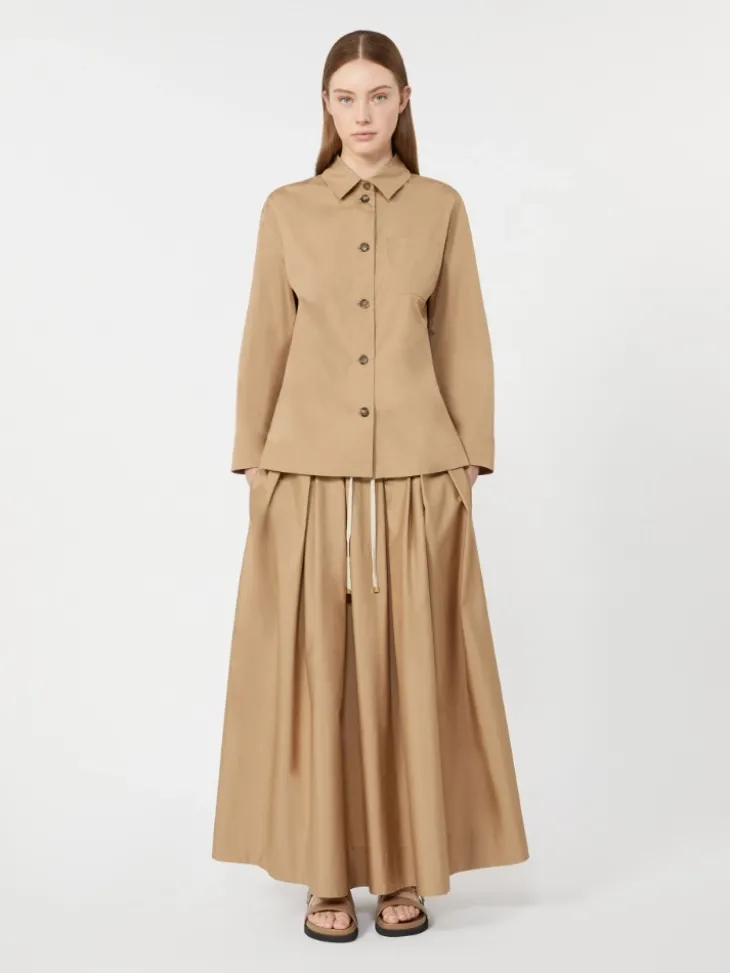 Cotton poplin skirt - DESERT