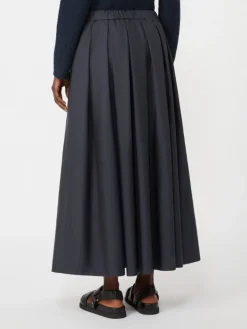 Cotton poplin skirt - ULTRAMARINE