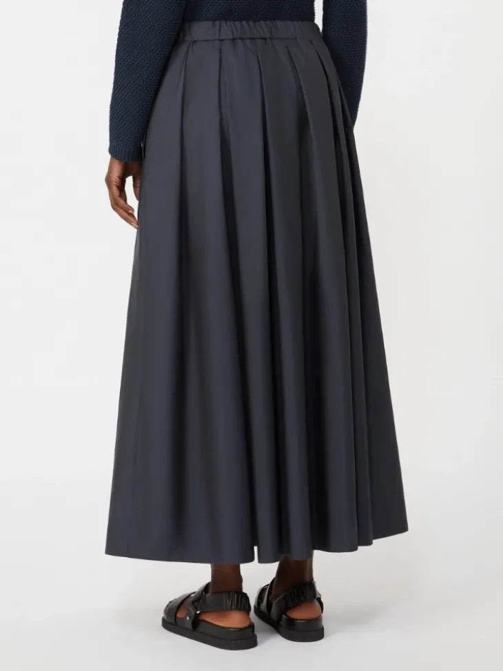 Cotton poplin skirt - ULTRAMARINE