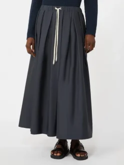 Cotton poplin skirt - ULTRAMARINE