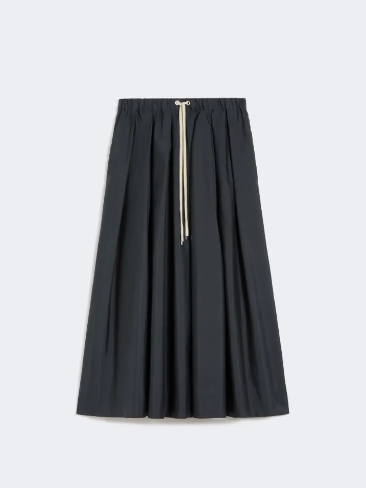 Cotton poplin skirt - ULTRAMARINE