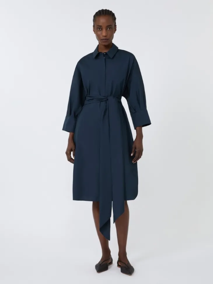 Cotton shirt dress - MIDNIGHTBLUE