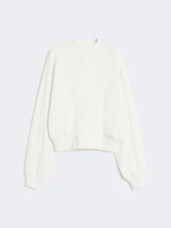 Cotton stretch sweatshirt - IVORY