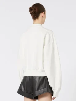 Cotton stretch sweatshirt - IVORY