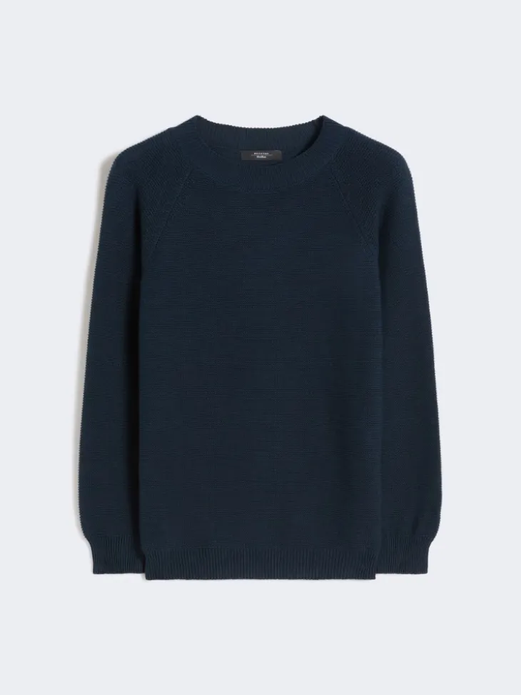 Cotton sweater - NAVY