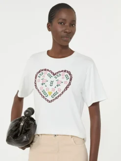 Cotton T-shirt with graphic print - WHITE