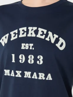 Cotton T-shirt with graphic print - NAVY