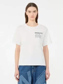 Cotton T-shirt with graphic print - WHITE