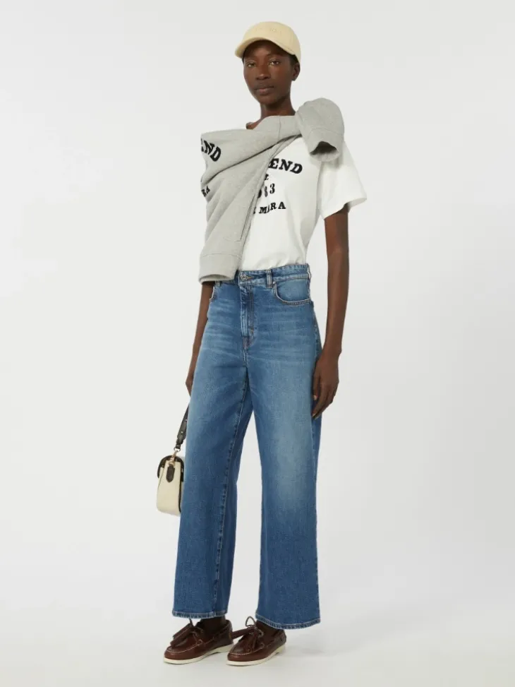 Cotton T-shirt with graphic print - WHITE