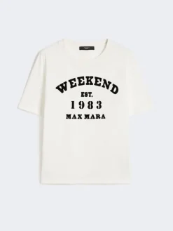 Cotton T-shirt with graphic print - WHITE