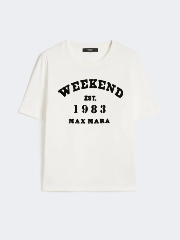 Cotton T-shirt with graphic print - WHITE