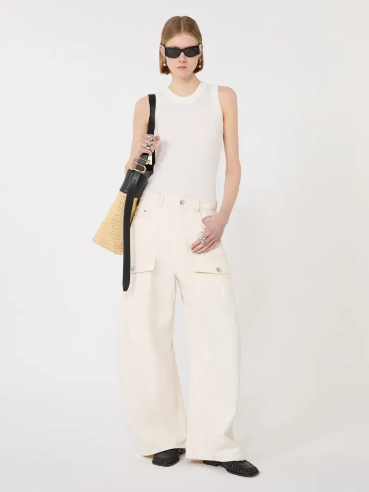 Cotton vest top - WHITE