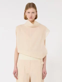 Cotton voile two-piece blouse - ECRU