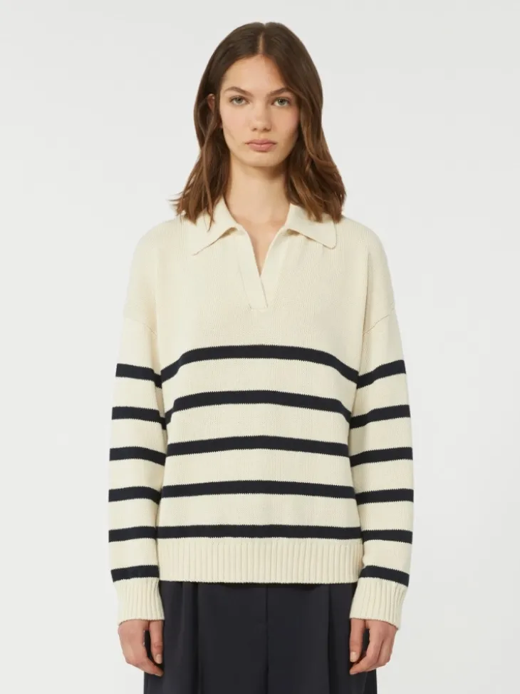 Cotton yarn jumper - NAVY