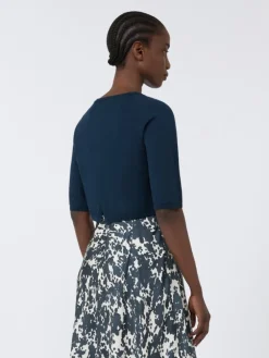 Cotton yarn shrug - ULTRAMARINE
