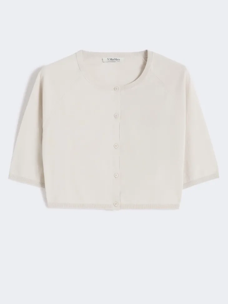 Cotton yarn shrug - WHITE