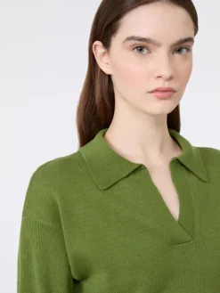 Cotton yarn sweater - GREEN