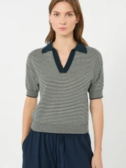 Cotton yarn sweater - NAVY