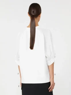 Cotton-blend jersey T-shirt - OPTICAL WHITE