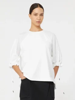 Cotton-blend jersey T-shirt - OPTICAL WHITE