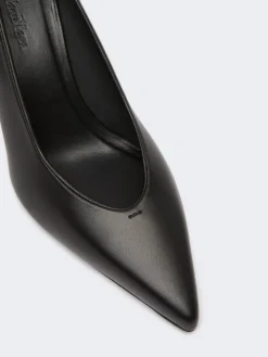 Court shoes in soft nappa leather - BLACK