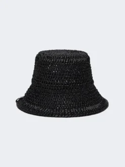 Crochet viscose hat - BLACK