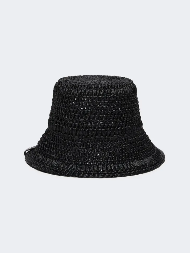 Crochet viscose hat - BLACK
