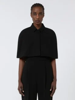 Cropped cady cape - BLACK