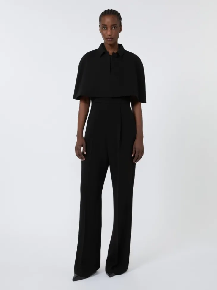 Cropped cady cape - BLACK
