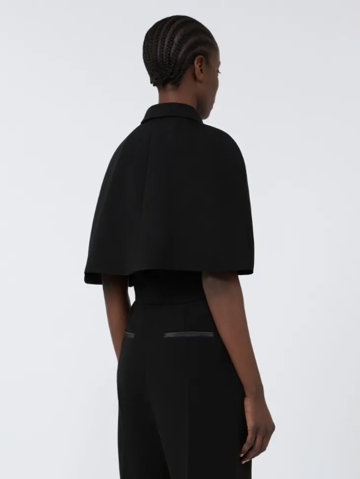 Cropped cady cape - BLACK