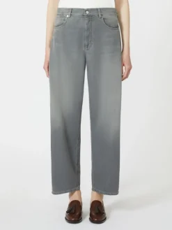 Denim barrel-leg jeans - MEDIUM GREY