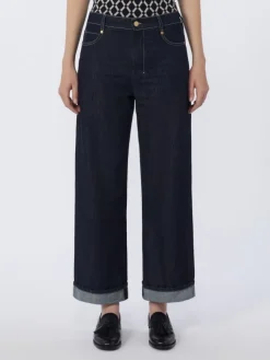 Denim turn-up jeans - ULTRAMARINE