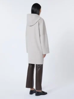 Double-faced wool hooded coat - BEIGE