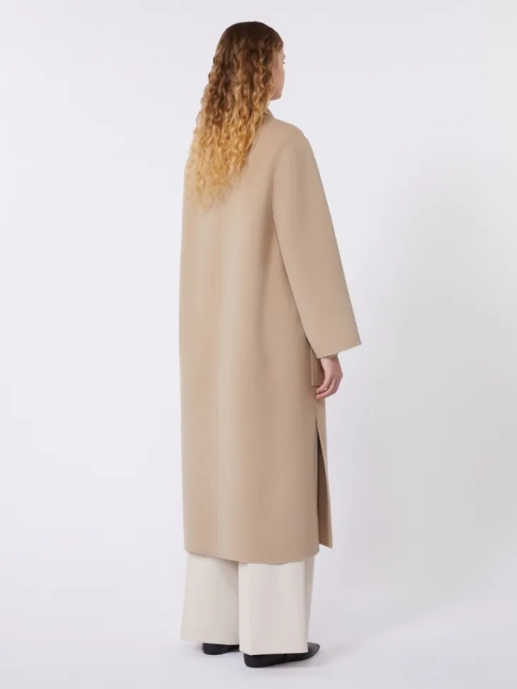 Double-faced wool-blend coat - CAMEL