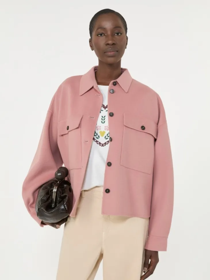 Double-faced wool-blend jacket - ANTIQUE ROSE