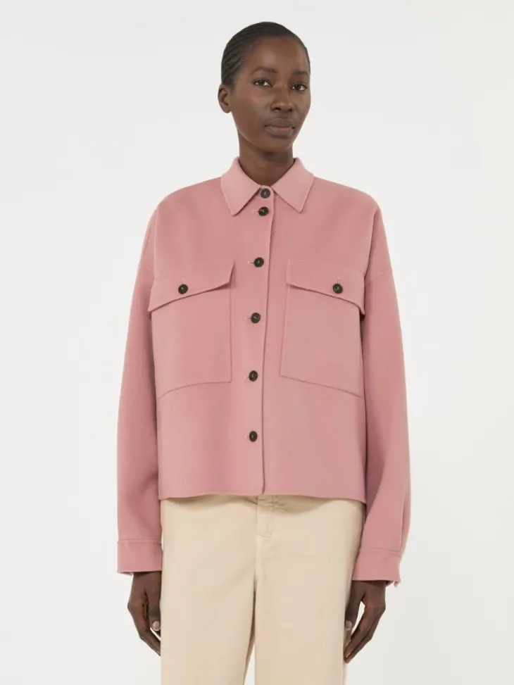 Double-faced wool-blend jacket - ANTIQUE ROSE