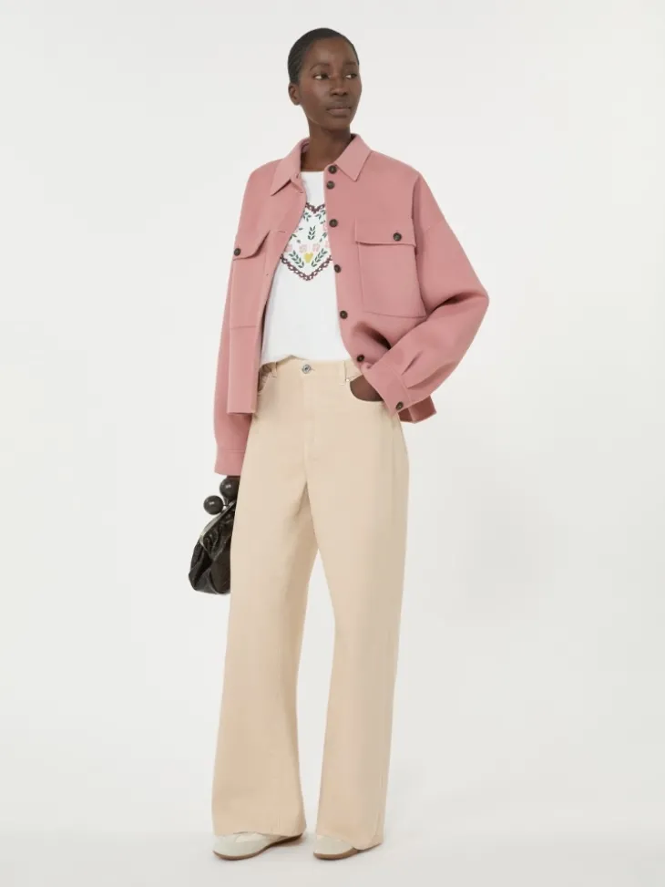 Double-faced wool-blend jacket - ANTIQUE ROSE