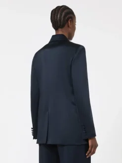 Envers satin blazer - MIDNIGHTBLUE