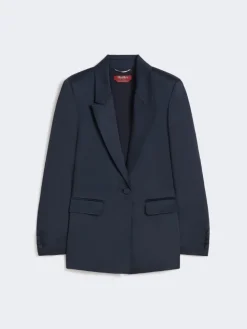 Envers satin blazer - MIDNIGHTBLUE