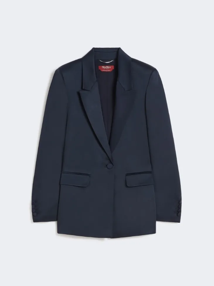 Envers satin blazer - MIDNIGHTBLUE