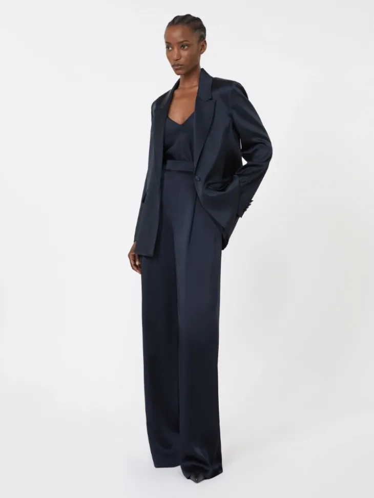 Envers satin blazer - MIDNIGHTBLUE