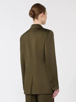 Envers satin blazer - MOSS GREEN