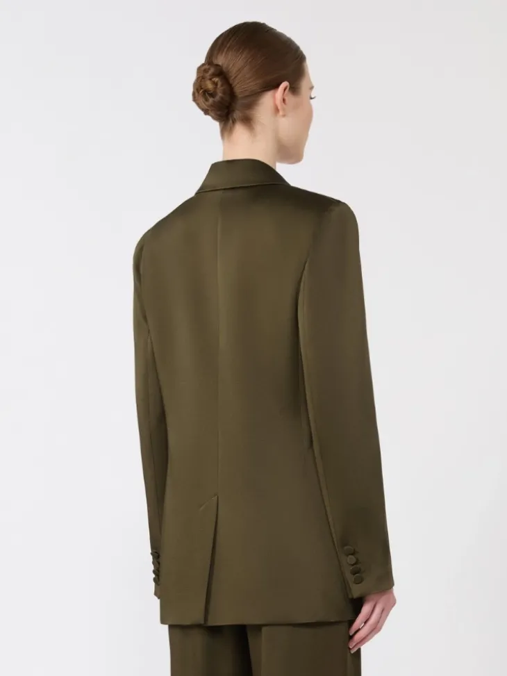 Envers satin blazer - MOSS GREEN