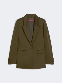 Envers satin blazer - MOSS GREEN
