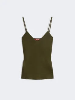 Envers satin camisole top - MOSS GREEN