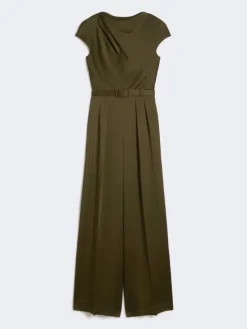 Envers satin jumpsuit - MOSS GREEN