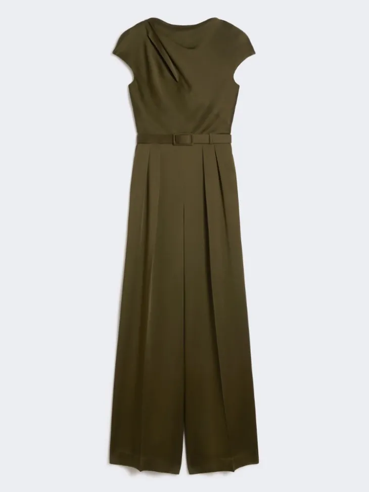 Envers satin jumpsuit - MOSS GREEN