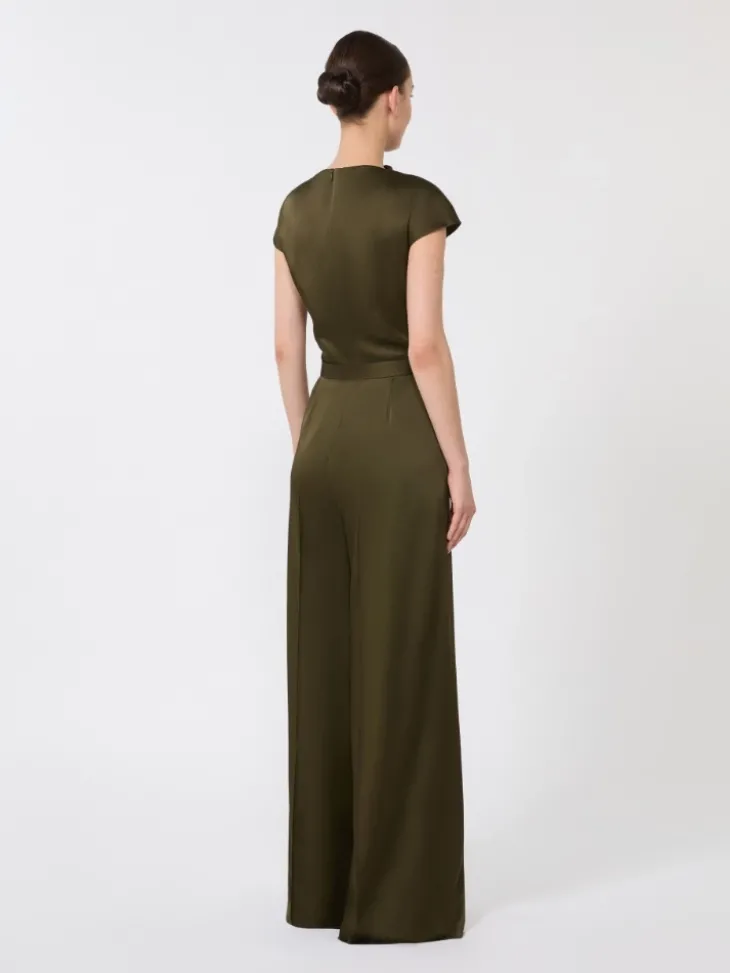 Envers satin jumpsuit - MOSS GREEN