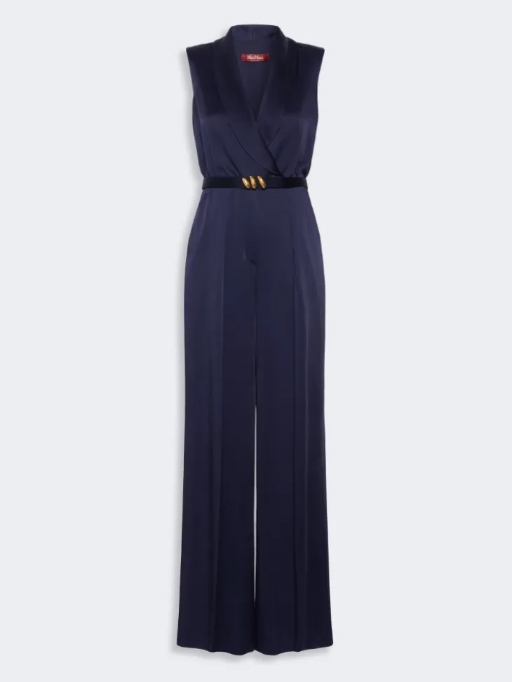 Envers satin Tuxedo jumpsuit - MIDNIGHTBLUE