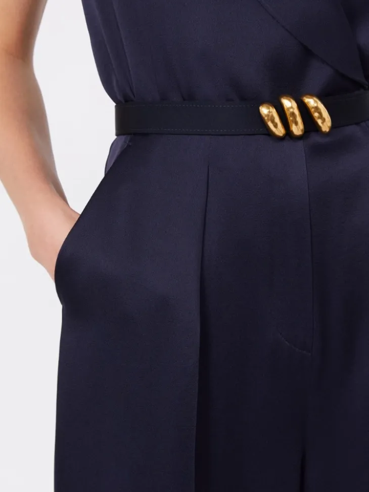 Envers satin Tuxedo jumpsuit - MIDNIGHTBLUE